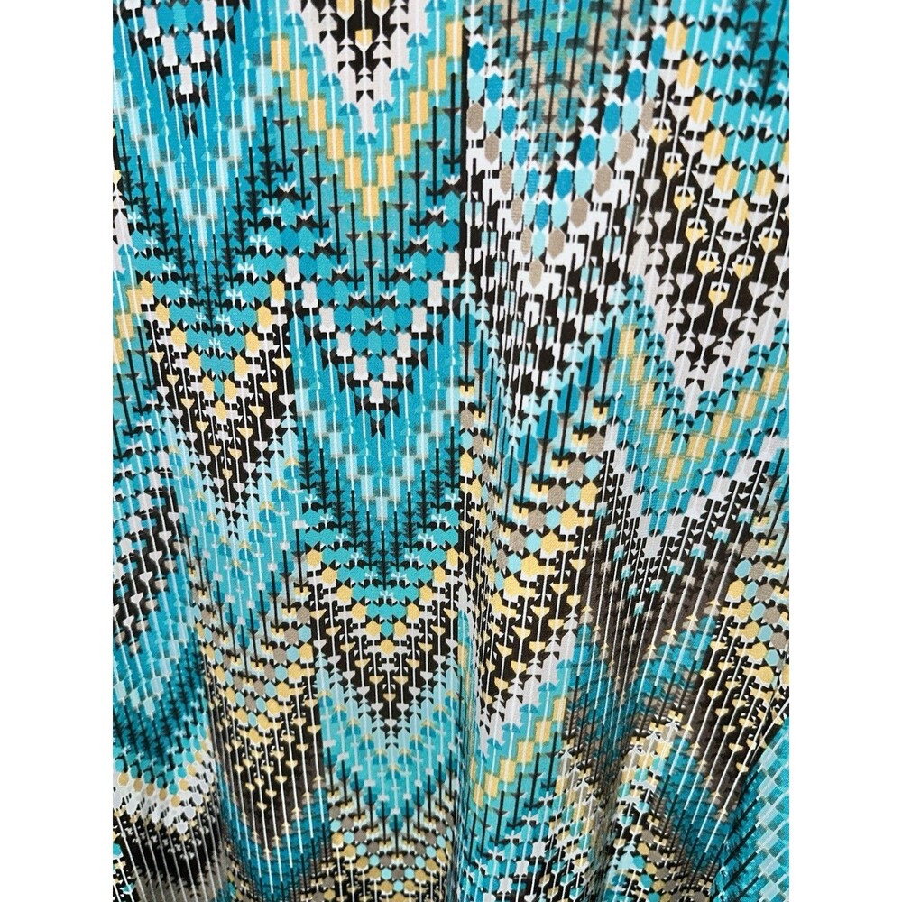 Dressbarn Tank Top Size 2X chevron print teal turquoise - Picture 4 of 8